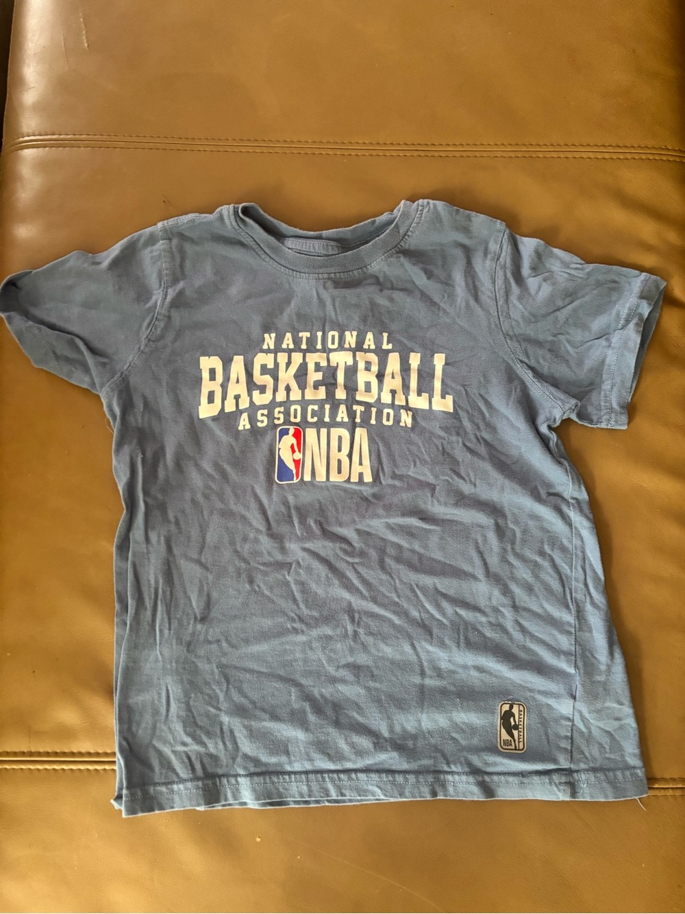 NBA Light Blue Kids Short Sleeve Tee with White Chest Logo